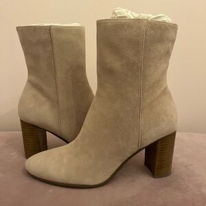 Dolce Vita Taupe Suede Heeled Boots
